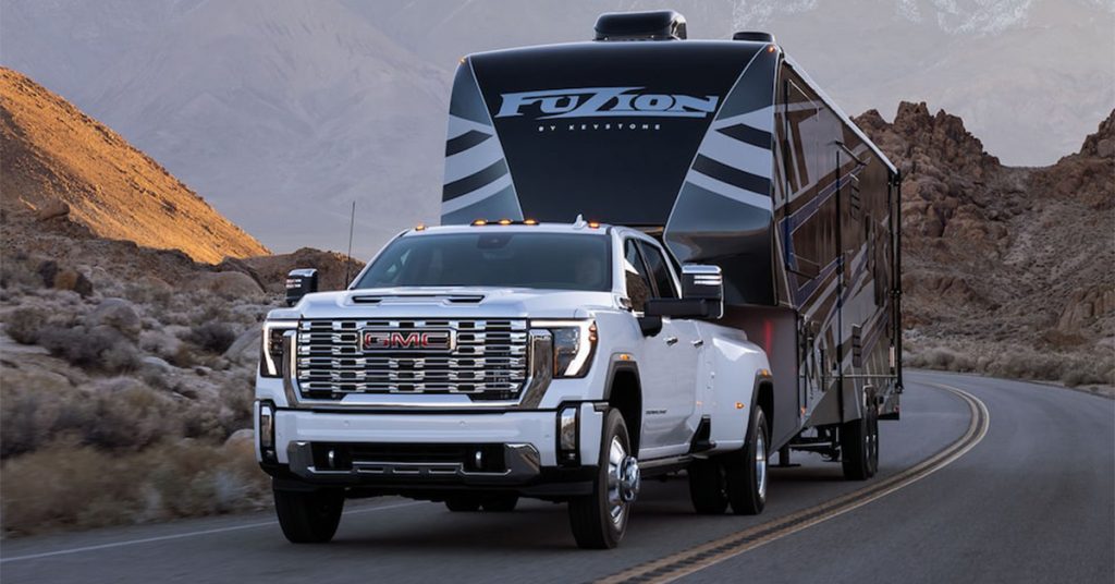 GMC Truck towing an RV