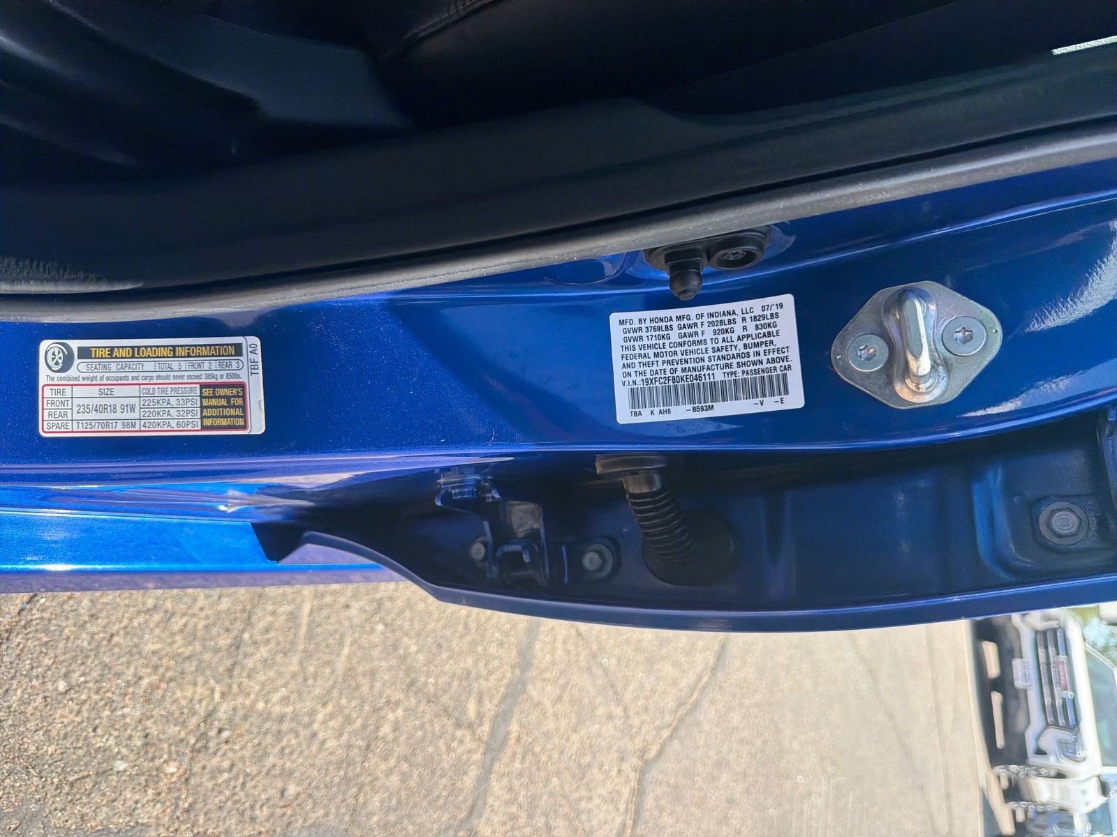 2019 Honda Civic Sedan Sport