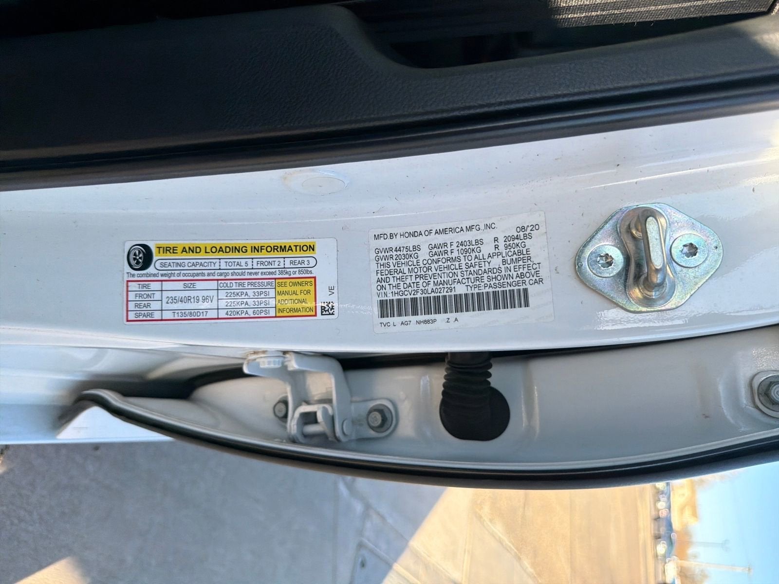 2020 Honda Accord Sedan Sport