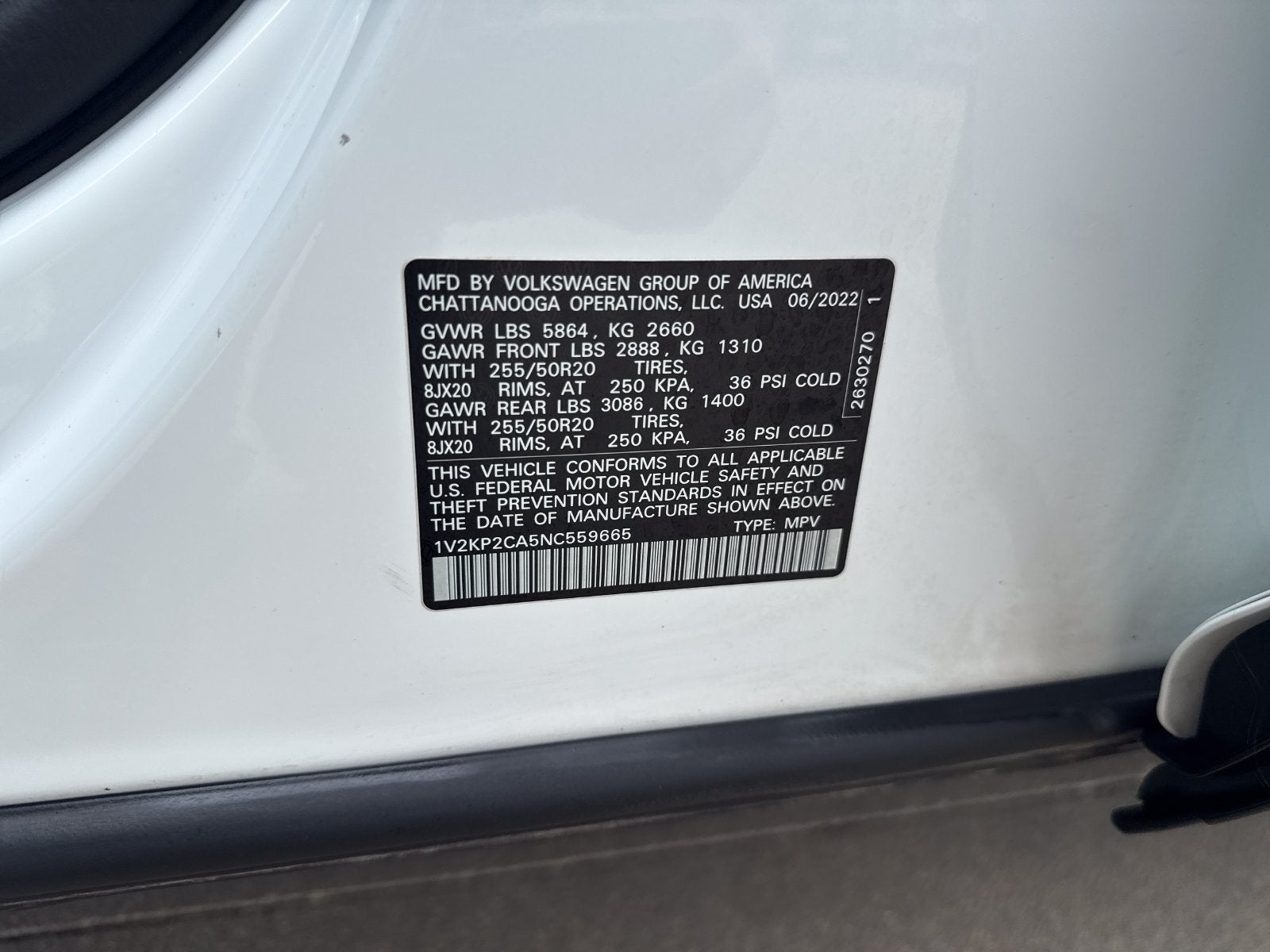 2022 Volkswagen Atlas 2.0T SE w/Technology
