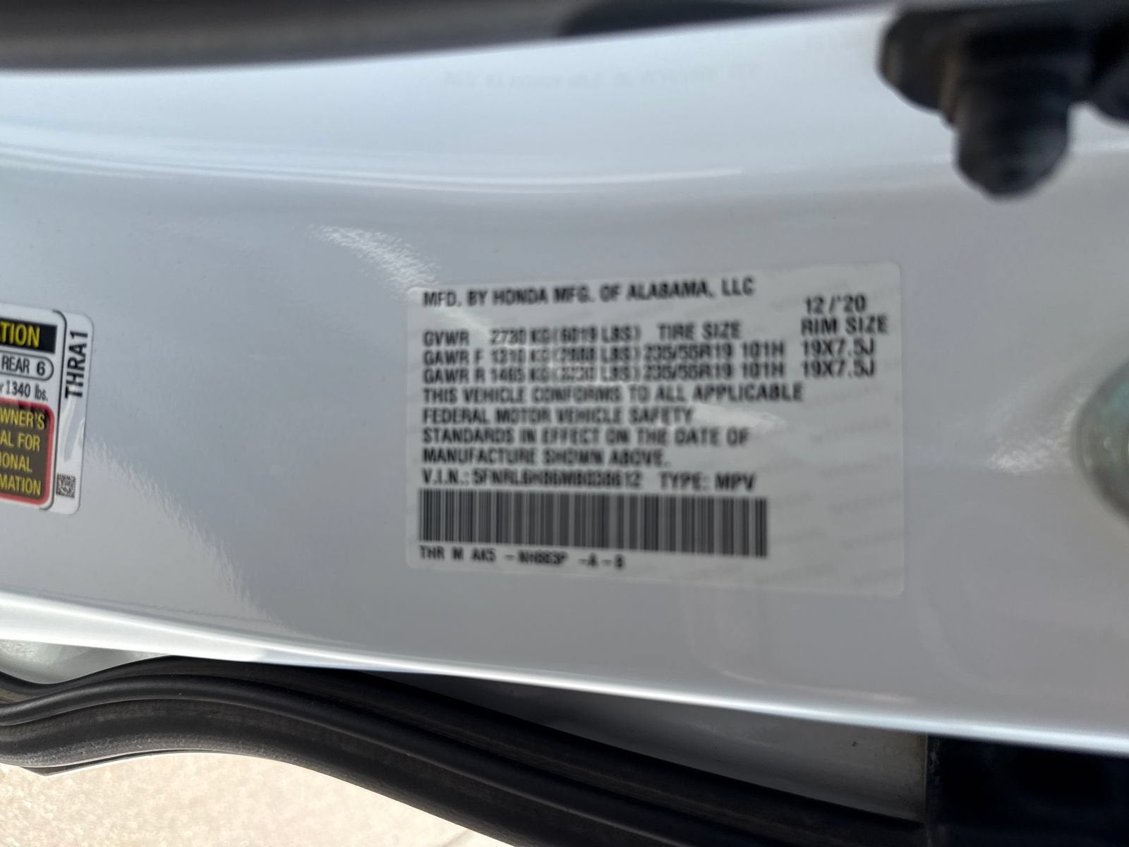 2021 Honda Odyssey Touring