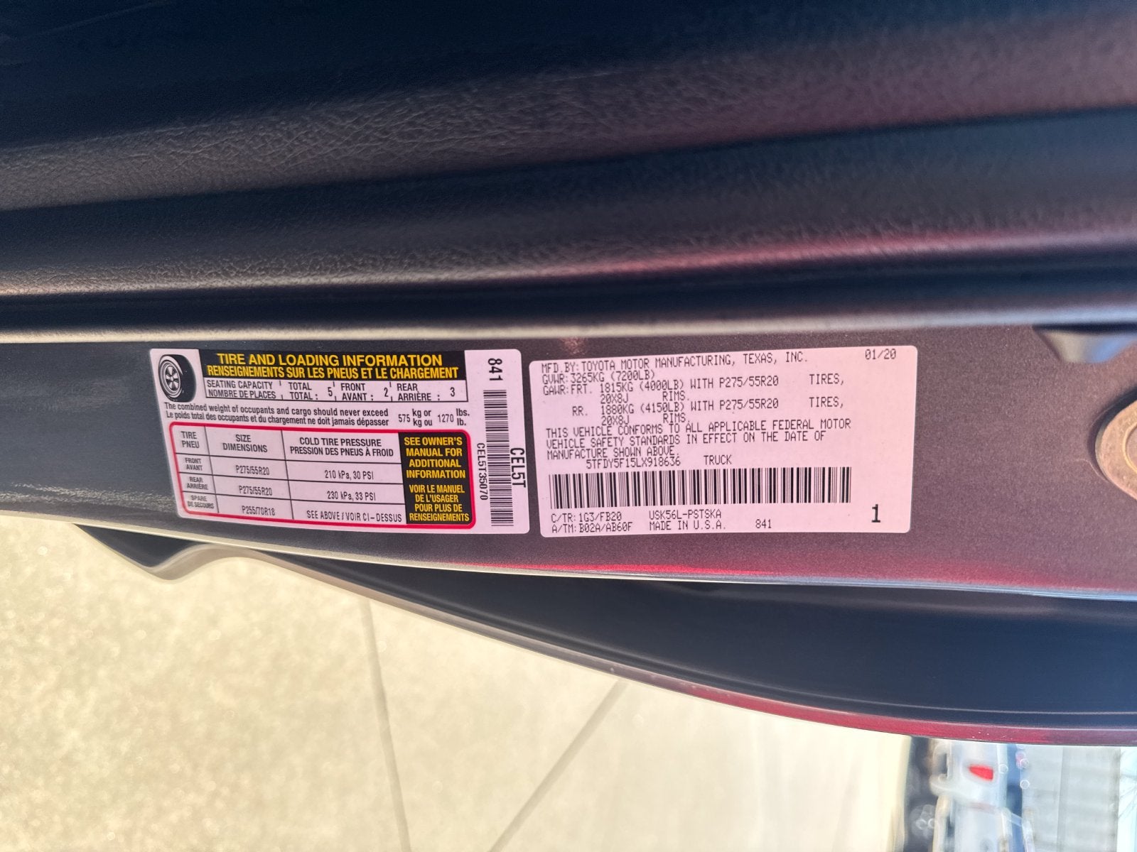 2020 Toyota Tundra 4WD SR5