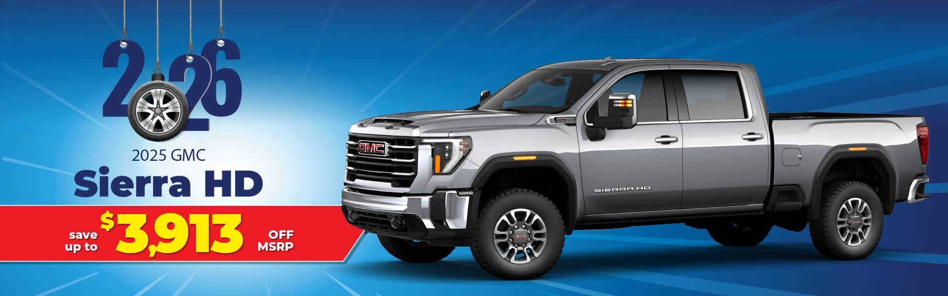 2025 GMC Sierra HD - up to $3913 off MSRP or 3.9% APR