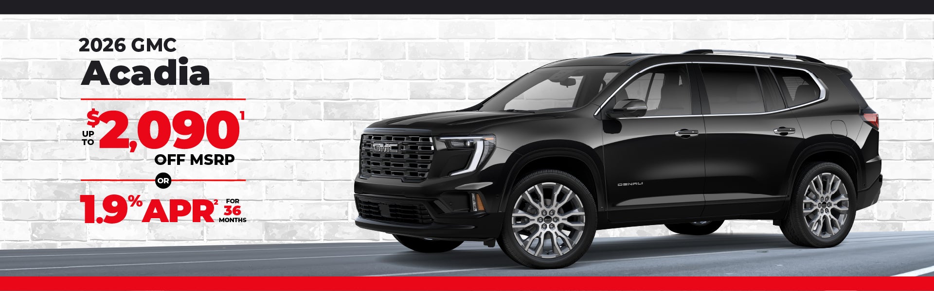 2026 GMC Acadia - up to $2090 off MSRP or 1.9% APR