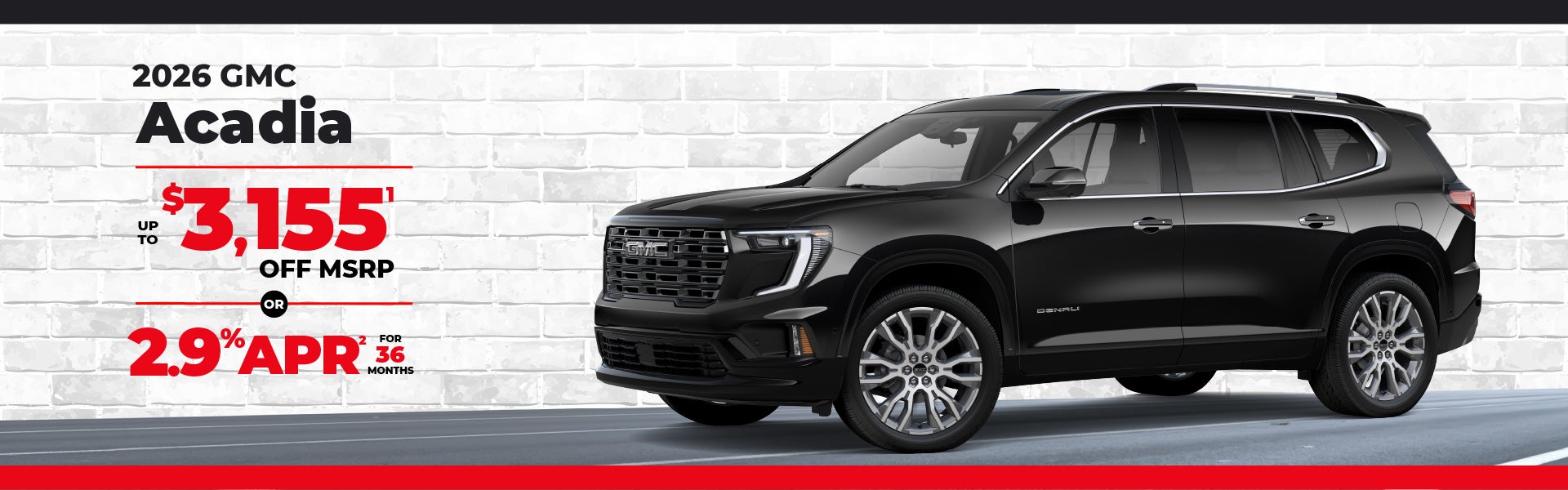 2026 GMC Acadia - up to $3155 off MSRP or 2.9% APR