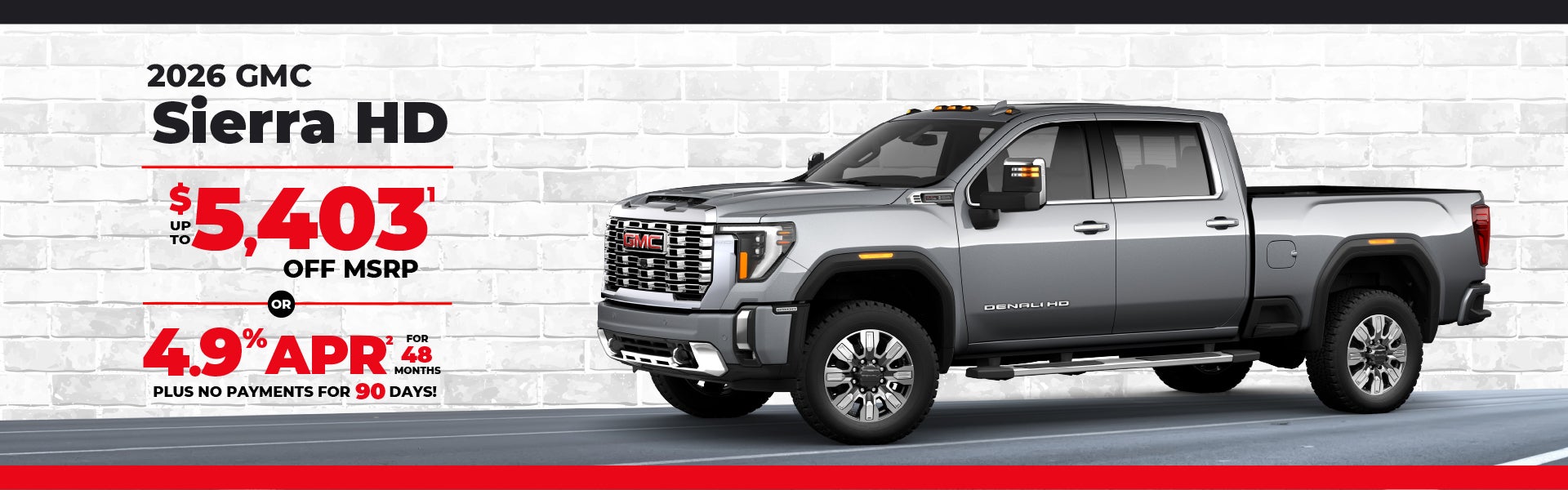 2026 GMC Sierra HD - up to $5403 off MSRP or 4.9% APR