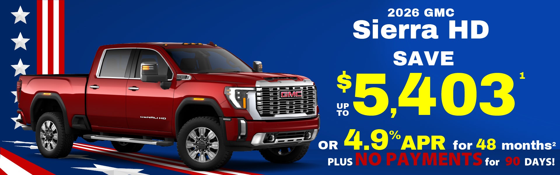 2026 GMC Sierra HD - up to $5403 off MSRP or 4.9% APR