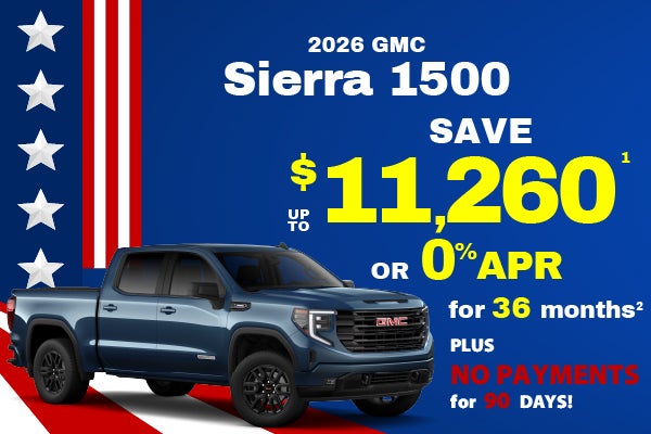 2026 GMC Sierra 1500 - save up to $11,260 or 0% APR