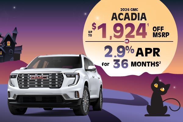 2026 GMC Acadia - up to $1924 off MSRP or 2.9% APR